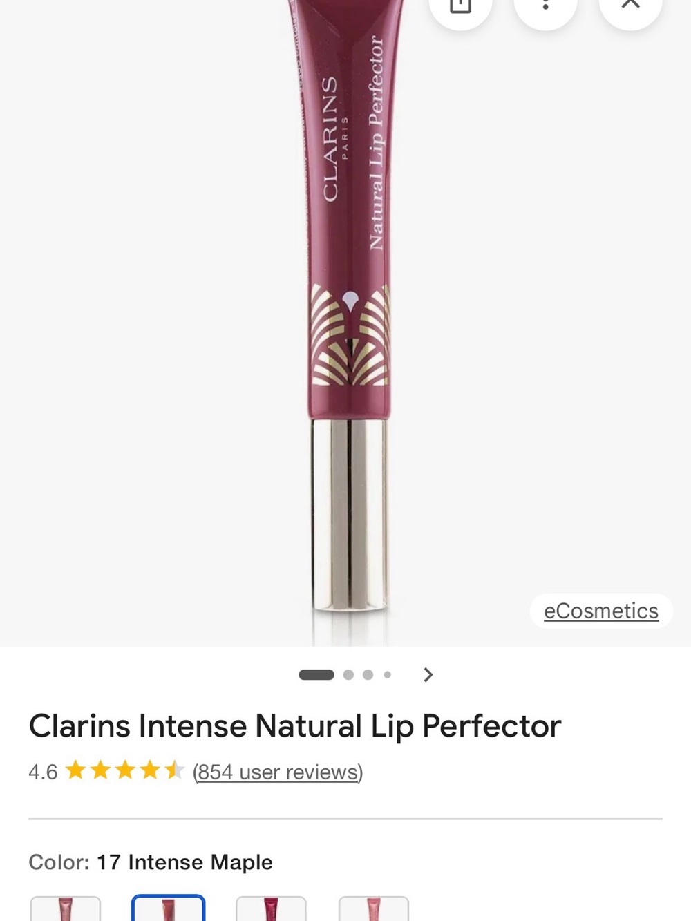 Clarins Natural Lip Perfector 17 - Intense Maple - Picture 3 of 3